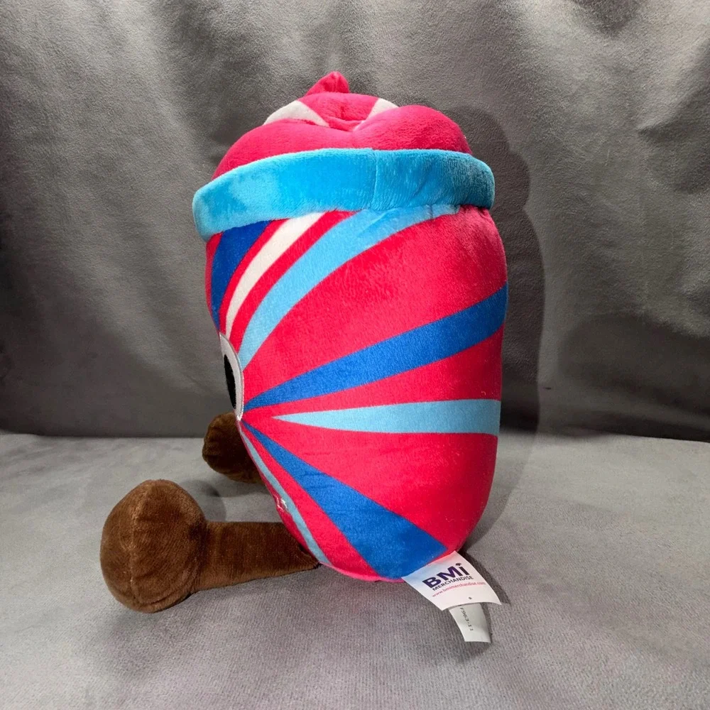 BMI Merchandise Brain Freeze Slushie‎ Plush Pink Blue Swirl Stuffed Toy 11in